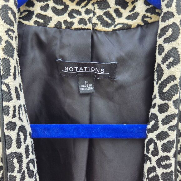 Women’s Leopard Print Open Front Blazer Jacket Animal Print Draped Coat sz. Med - Picture 3 of 6